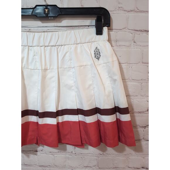 Free People Movement Check Out My Topspin Tennis Skort White Sz M Pickleball - Picture 2 of 7